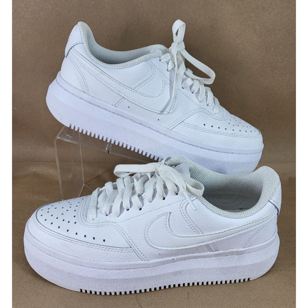 Nike Women's Size 9.5 Court Vision Alta LTR Shoes Triple White DM0113-100